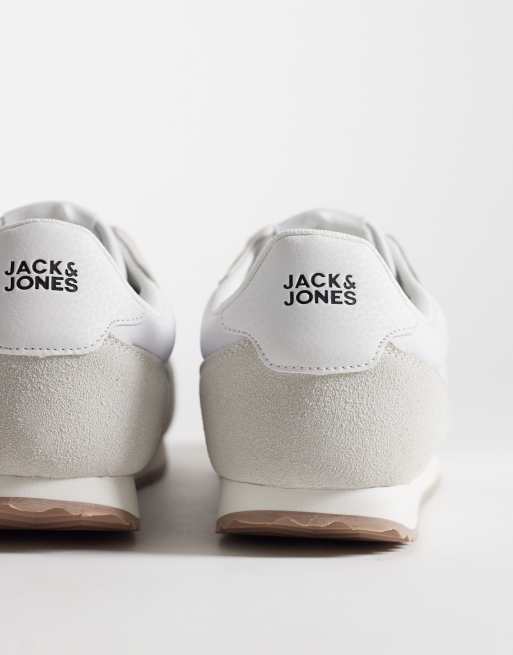 Zapatillas de deporte gris claro de antelina y nailon de Jack & Jones, 3 de 5
