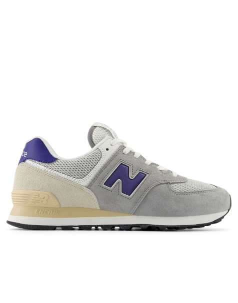 Zapatillas de deporte gris claro y moradas 574 de New Balance - view 1