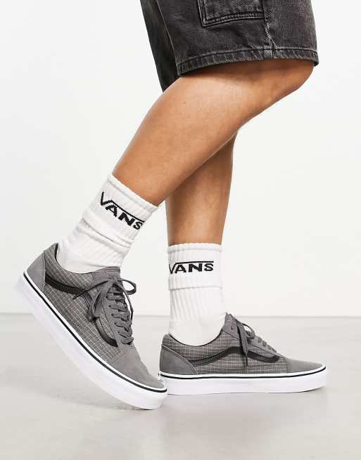 Zapatillas de deporte gris de tejido antidesgarros Old Skool de Vans 