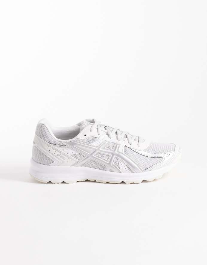 ASICS Zapatillas de deporte gris nube y plateado puro Jog 100S de Cloud Grey Pure Silver