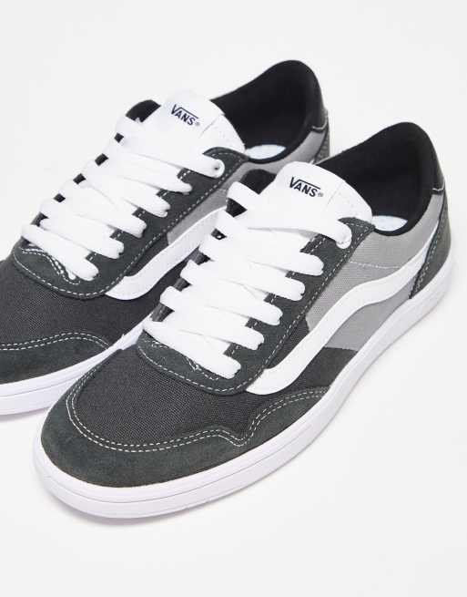 Zapatos vans gris con negro oscuro hot sale
