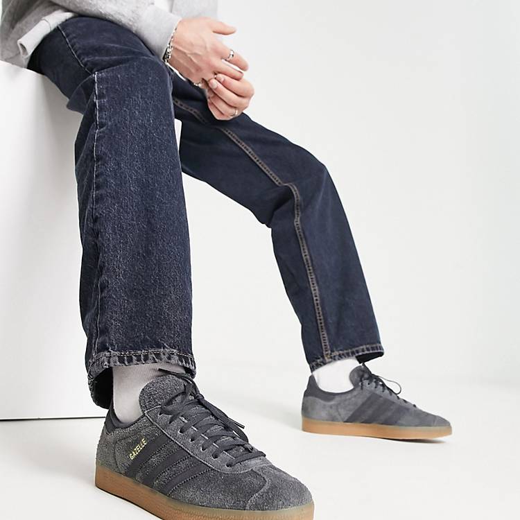 Zapatillas de deporte gris oscuro de goma Gazelle adidas Originals | ASOS