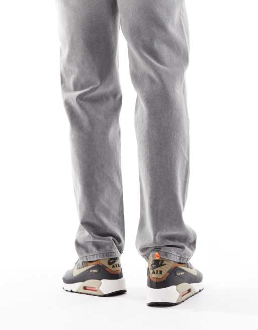 Zapatillas de deporte gris oscuro y caquis Air Max 90 Drift de Nike, 3 de 5