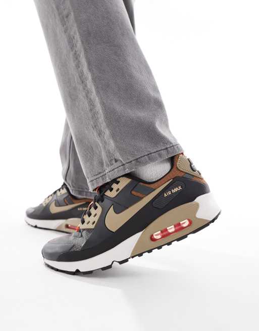 Zapatillas de deporte gris oscuro y caquis Air Max 90 Drift de Nike, 5 de 5