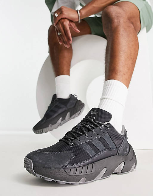 Geografía Th Autenticación Zapatillas de deporte gris oscuro ZX 22 Boost de adidas Originals | ASOS