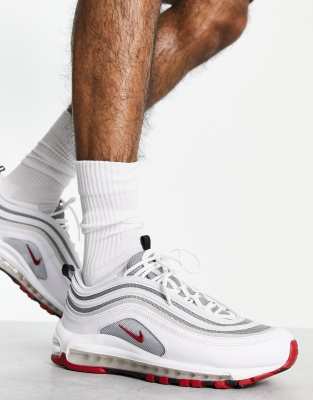 Digno hada límite Zapatillas de deporte gris universitario/rojo Air Max 97 de Nike | ASOS