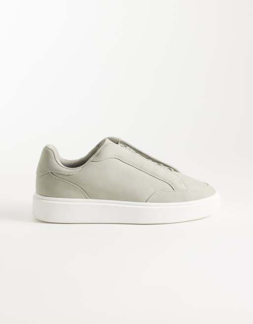 Zapatillas de deporte grises con cordones ocultos de ASOS DESIGN, 2 de 5