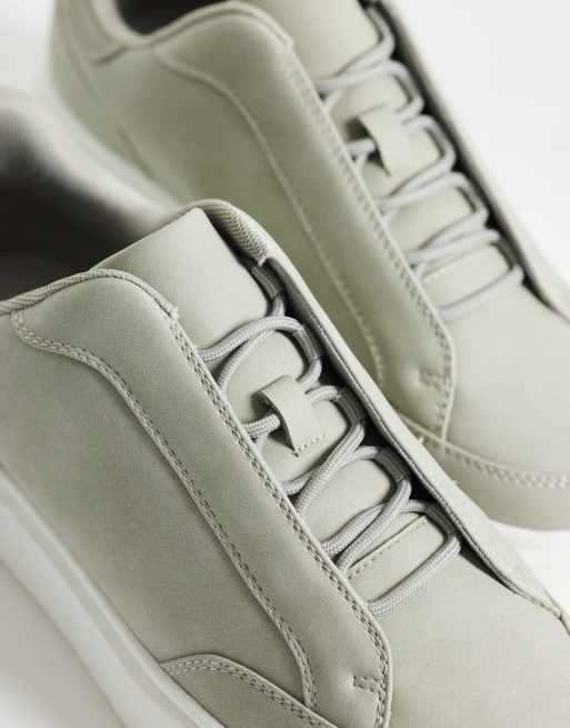 Zapatillas de deporte grises con cordones ocultos de ASOS DESIGN, 4 de 5