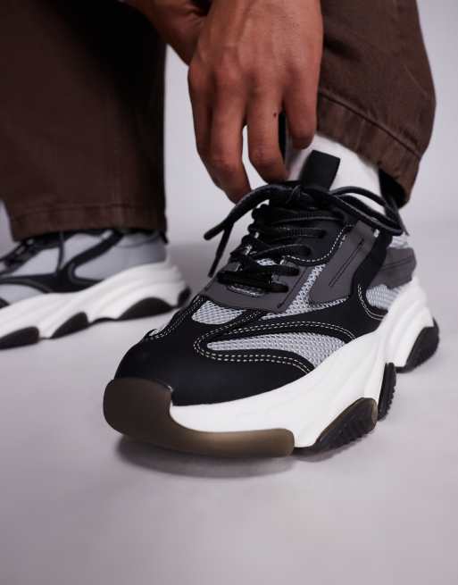 Zapatillas de deporte grises con suela gruesa Possess de Steve Madden, 5 de 5