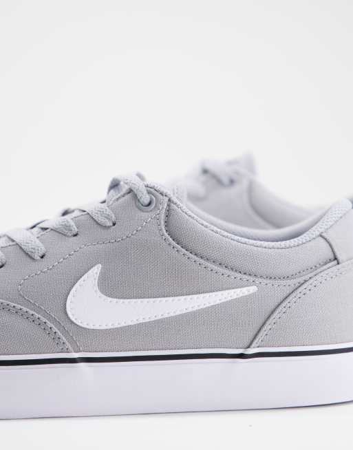 hada Morbosidad paz Zapatillas de deporte grises de lona para skate Chron 2 de Nike SB | ASOS