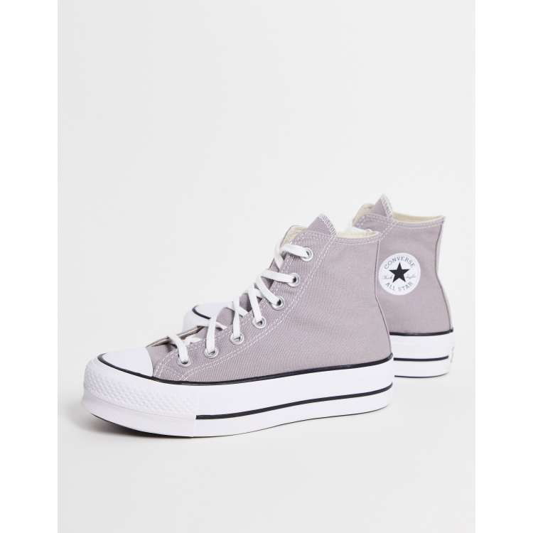 Autenticación Parque jurásico daño Zapatillas de deporte grises hi-top con plataforma Chuck Taylor Hi de  Converse | ASOS