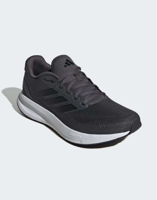 Zapatillas de deporte grises, negro básico y blanco nube para correr Runfalcon 5 de adidas Performance