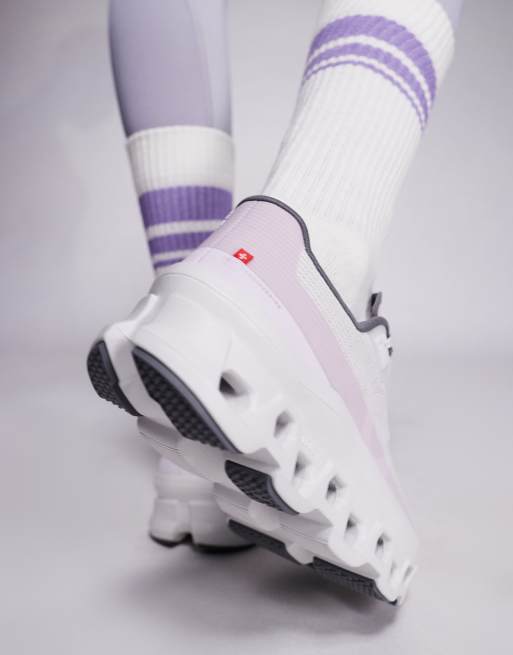 Zapatillas de deporte grises y rosas para correr Cloudmonster Void de ON, 4 de 5