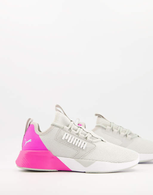 Disparo Producción domesticar Zapatillas de deporte grises y rosas para mujer Retaliate de Puma Training  | ASOS