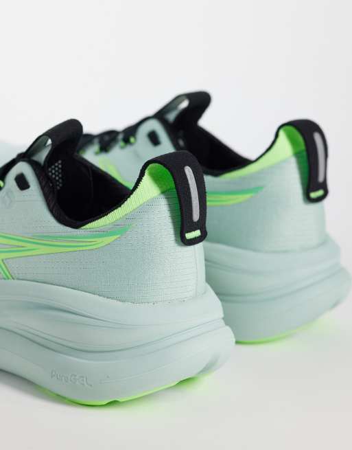 Zapatillas de deporte grises y verdes Gel-Nimbus 28 de Asics, 4 de 5