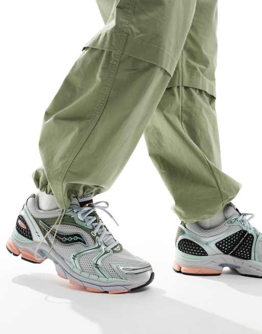 Zapatillas de deporte grises y verdes Progrid Triumph 4 de Saucony