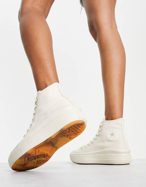 Zapatillas de deporte blancas con detalles dorados Chuck Taylor Hi de | ASOS