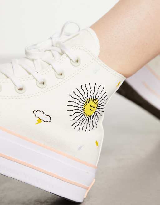 Converse que cambian de color con el sale sol amarillo