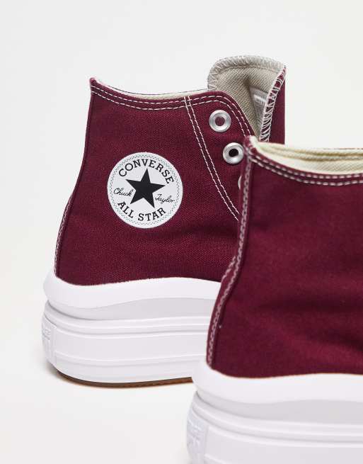 Zapatillas de deporte hi top burdeos Chuck Taylor All Star Move Hi