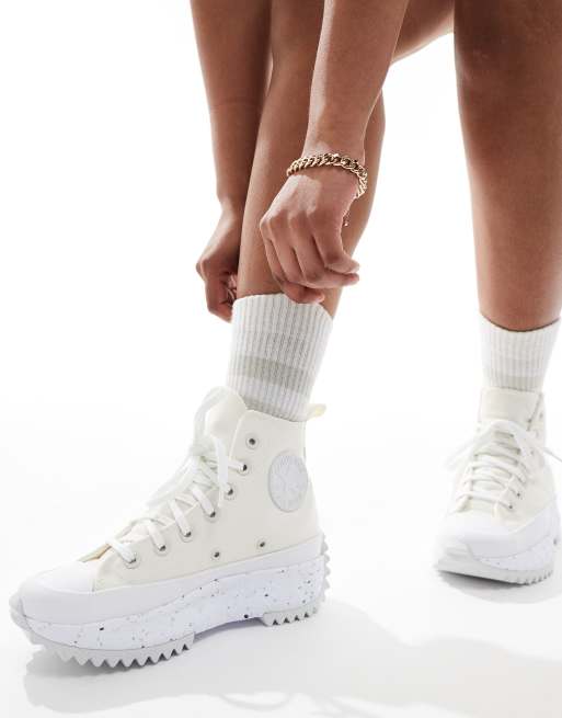 Zapatillas de deporte hi top color crema Run Star Hike Hi Crater de Converse