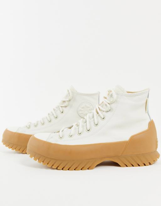 Zapatillas de deporte hi-top color piedra con suela de goma Chuck Taylor All Star Hi Lugged Winter 2.0 de Converse