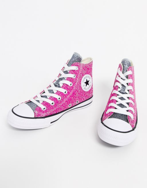 Zapatillas de deporte en brillo rosa purpurina Chuck Taylor de | ASOS