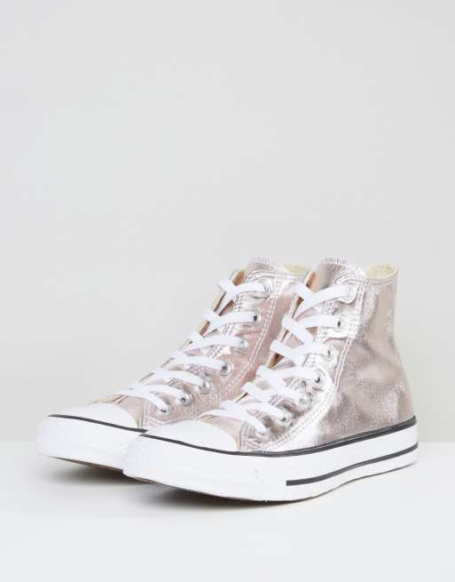 Zapatillas de deporte rosadas con acabado metalizado Taylor All Star de Converse | ASOS