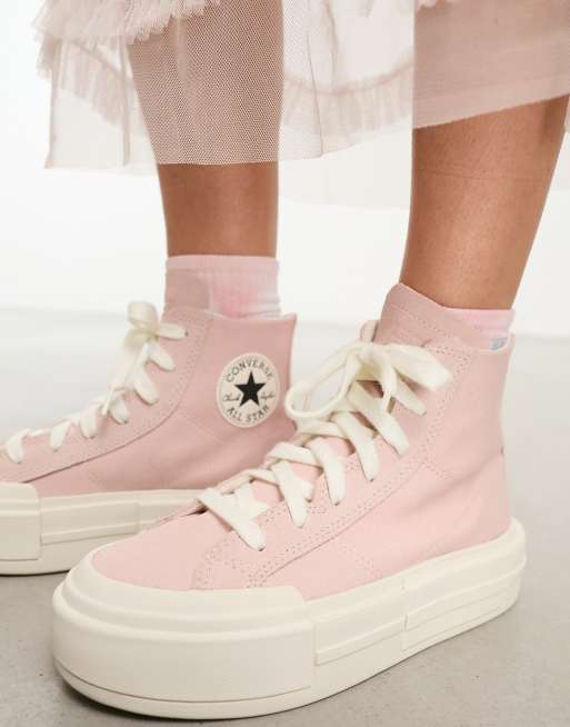 Zapatillas de deporte hi top rosas con plataforma Chuck Taylor All