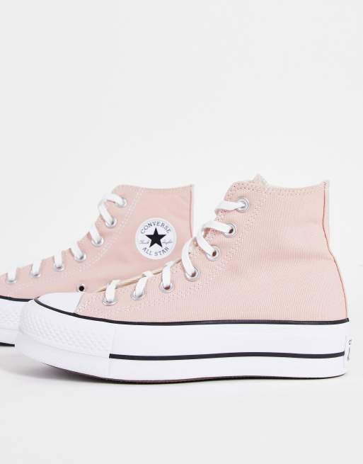 Zapatillas de deporte hi top rosas con plataforma Chuck Taylor Lift Hi de Converse ASOS