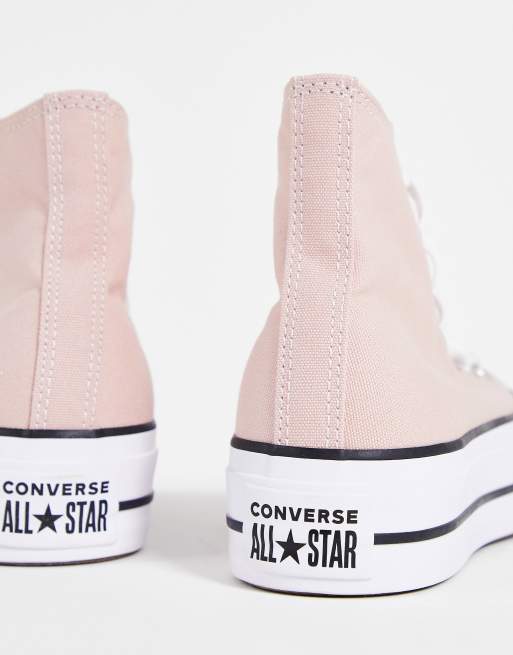 Zapatillas de deporte hi-top rosas con plataforma Chuck Taylor Lift Hi de Converse, 2 de 4