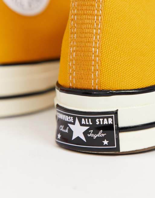 Zapatillas de deporte hi-top unisex amarillo girasol Chuck '70 de Converse, 4 de 4