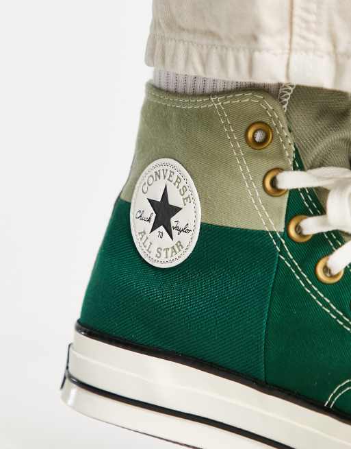 Zapatillas de deporte hi-top verdes con diseño color block Chuck Taylor All Star Hi de | ASOS