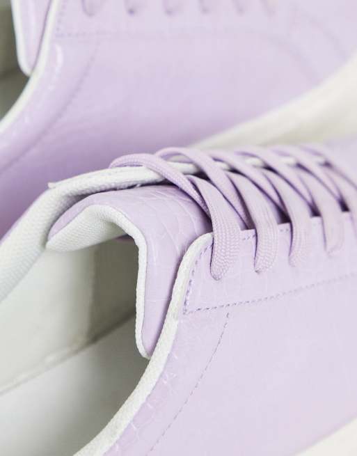 Zapatillas de deporte lilas efecto cocodrilo Drama de ASOS DESIGN, 3 de 4