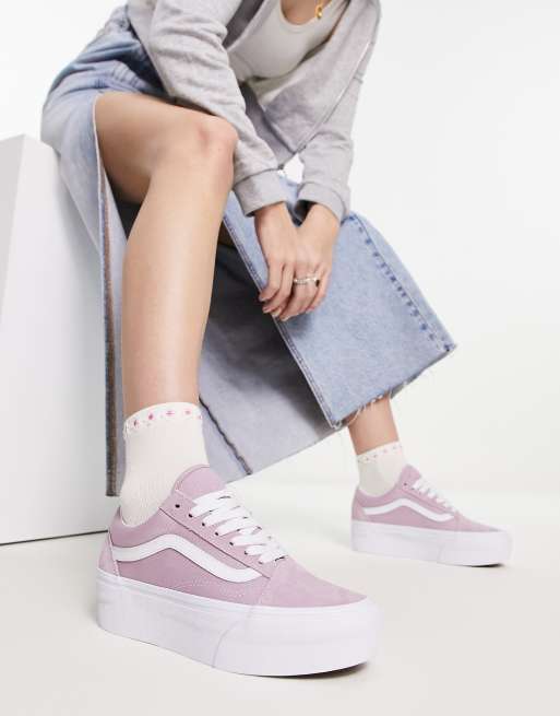 Zapatos lilas 2025 vans plataforma