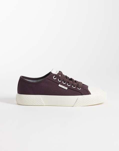 Zapatillas de deporte marrón chocolate con suela gruesa de lona de Calvin Klein - view 1