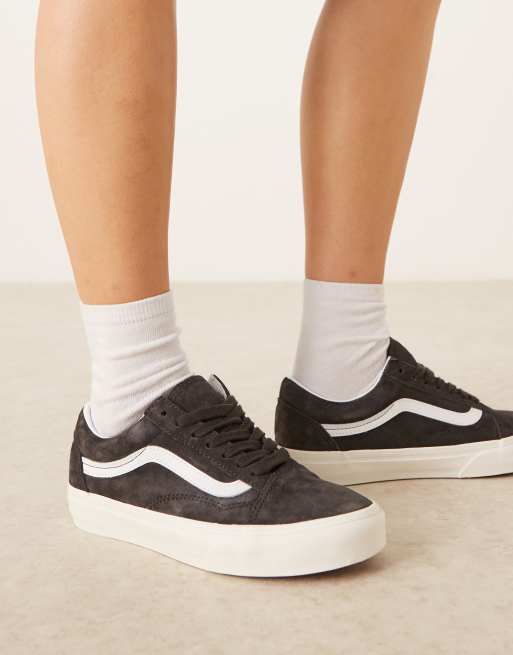 Zapatillas de deporte marrón oscuro de ante Pig Suede Old Skool de Vans, 5 de 5