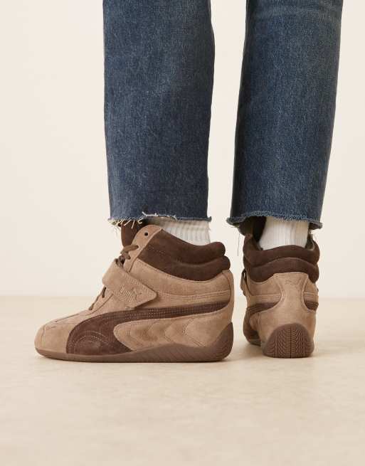 Zapatillas de deporte marrón topo y chocolate con cuña Speedcat de PUMA, 4 de 5