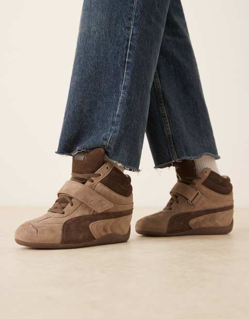 Zapatillas de deporte marrón topo y chocolate con cuña Speedcat de PUMA, 5 de 5