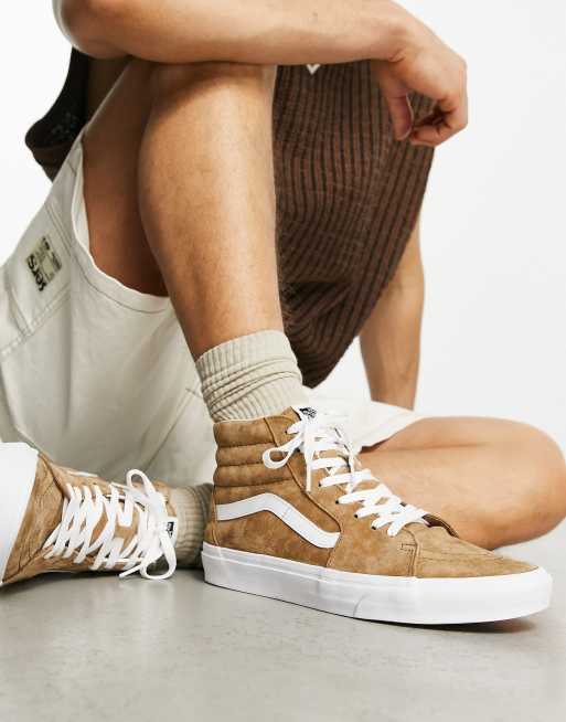 Zapatillas de deporte marrones de ante Sk8 Hi de Vans