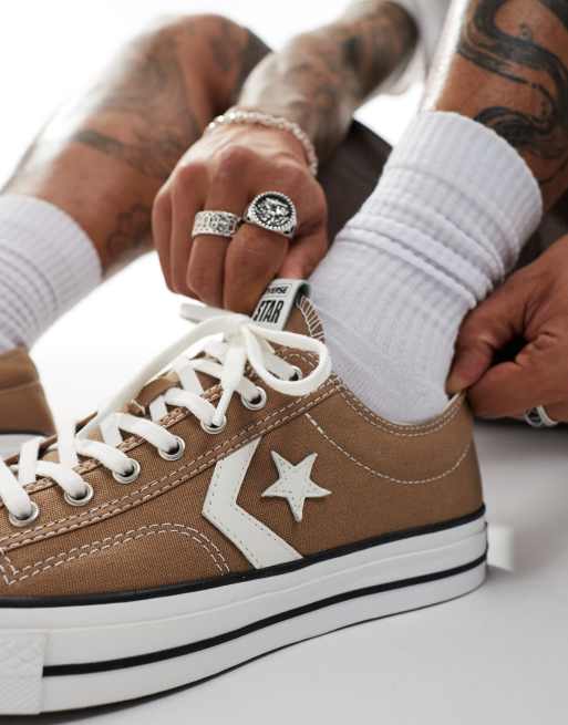 Converse basse marroni shops