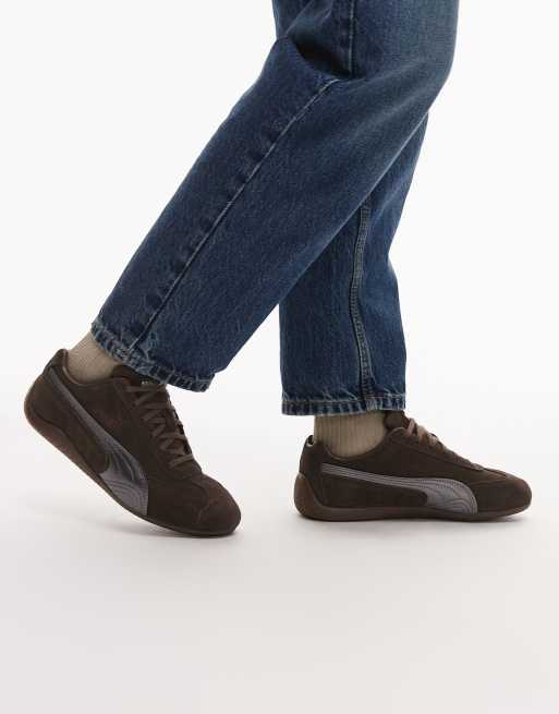 Zapatillas de deporte marrones y plateado metalizado Speedcat Lux de PUMA, 5 de 5