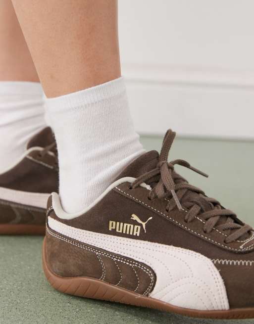 Zapatillas de deporte marrones y rosa claro Speedcat Wine Club de PUMA, 4 de 5
