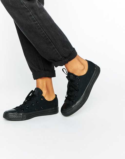 Zapatillas de deporte monocormáticas negras Chuck Taylor All Star Core de Converse
