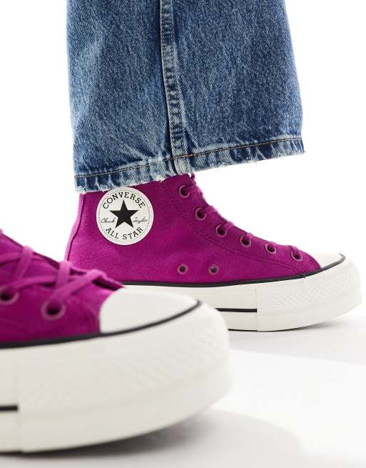 Zapatillas de deporte moradas Chuck Taylor All Star Hi Lift de Converse