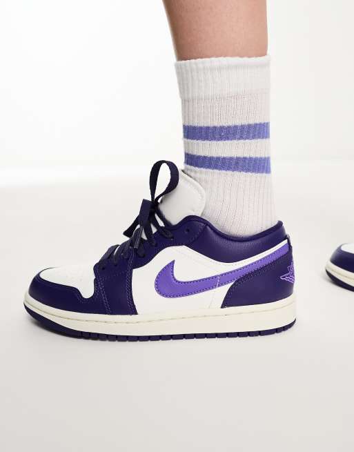 Zapatillas de deporte morado neón Air Jordan 1 Low de Jordan, 3 de 4