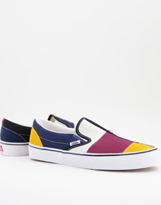 Zapatillas de deporte multicolores con diseño de patchwork sin cierres UA Classic de Vans
