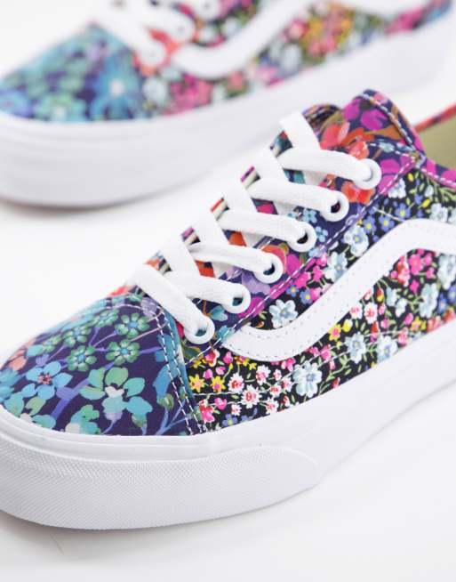 Zapatillas de deporte multicolores de tejido con estampado Liberty