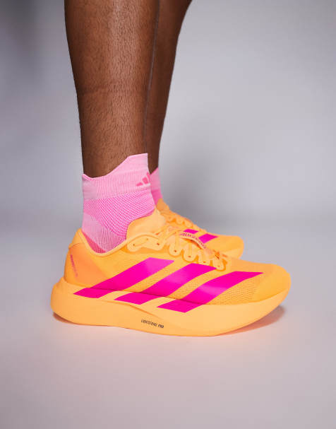 Zapatillas de deporte naranja luminoso y rosas Adizero EVO SL de adidas Running - view 1