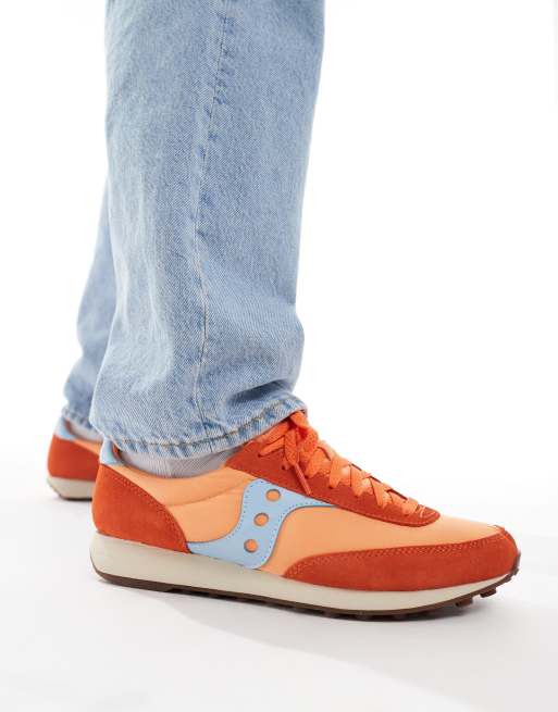 Zapatillas de deporte naranjas y azul cielo Trainer 80 de Saucony, 4 de 5