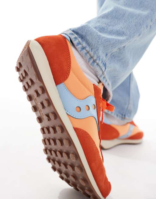 Zapatillas de deporte naranjas y azul cielo Trainer 80 de Saucony, 5 de 5